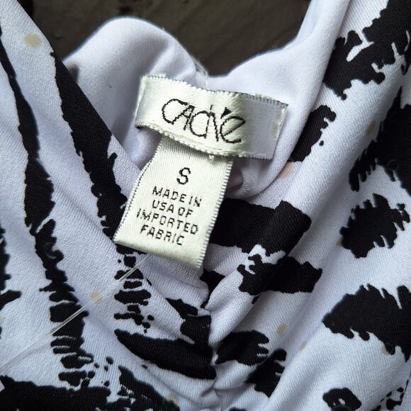 Cache Black and White Animal Print Tank Top - Picture 5 of 6